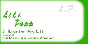 lili popp business card